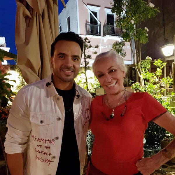 Jan D'Esopo with Luis Fonsi in Old San Juan